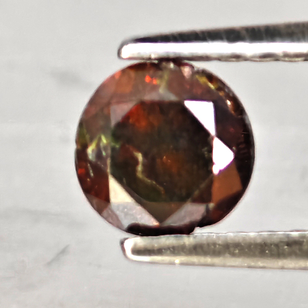 Natural Red Diamond 0.59 Ct. Round Brilliant Cut  5 Mm.