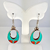 4.94 Grams Fancy Shaep Design Multi Color Metal Silver Plated Fine Jewelry Earrings