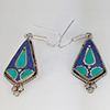 7.60 Grams Fancy Shaep Design Multi Color Metal Silver Plated Fine Jewelry Earrings