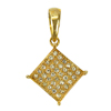 0.68 G. Natural White Diamond 10K Solid Gold Pendant