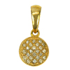 0.59 G. Natural White Diamond 10K Solid Gold Pendant