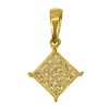 0.62 G. Natural White Diamond 10K Solid Gold Pendant