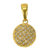 0.72 G. Natural White Diamond 10K Solid Gold Pendant