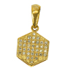 0.68 G. Natural White Diamond 10K Solid Gold Pendant