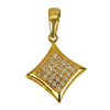 0.73 G. Natural White Diamond 10K Solid Gold Pendant