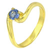 0.42 Ct. Natural Clean Cornflower Blue Ceylon Sapphire 18K Solid Gold