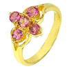 1.00 Ct. Natural Clean Pink Tourmaline 18K Solid Gold Ring