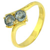 0.94 Ct. Bluish Green Songea Sapphire 18K Solid Gold Ring Size 6.5