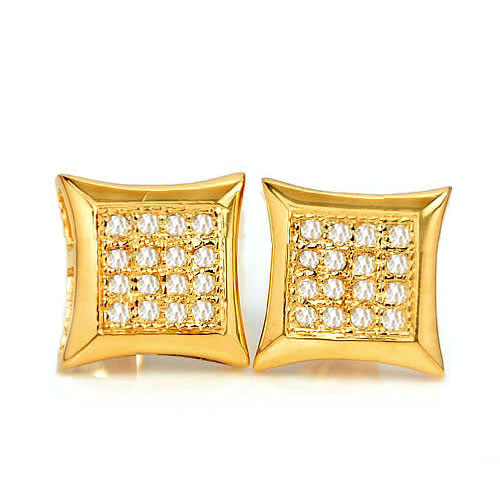 1.78 G. Natural Loose Diamond 10K Solid Gold Earring