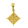 0.61 G. Natural White Diamond 10K Solid Gold Pendant