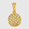 0.55 G. Natural Loose Diamond 10K Solid Gold Pendant