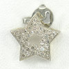 0.84 G. Natural White Diamond Sterling Silver Pendant