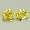 Unheated 0.20 Ct. Matching Pair Natural Yellow Diamond