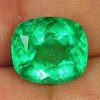 Unheated 5.29 Ct. Cushion Natural Rich Green Emerald