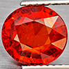 Natural Orange Red Spessartine Garnet 3.46 Ct. Oval Shape 8.9 x 8.1 Mm Gemstone From Namibia