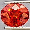 Natural Orange Red Spessartine Garnet 3.34 Ct. Oval Shape 8.3 x 7.2 Mm Gemstone From Namibia