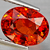 Natural Orange Red Spessartine Garnet 3.66 Ct. Oval Shape 8.9 x 6.9 Mm Gemstone From Namibia