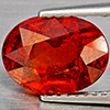 Natural Orange Red Spessartine Garnet 4.66 Ct. Oval Shape 10.3 x 7.8 Mm Gemstone From Namibia