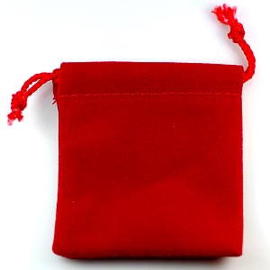 2.5 x 2.4 inch Red Velvet Jewelry Gift Pouches Bag