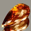 19.11 Ct. Briolette Cut Clean Quartz Citrine Color Gem