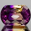 32.28 Ct. Shinning Clean Hydrothermal Bi Color Ametrine Cushion Checkerboard