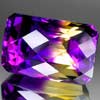 29.79 Ct. Octagon Checkerboard Bi Color Ametrine Brazil