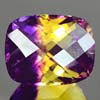 46.57 Ct. Expertly Cut Hydrothermal Bi Color Ametrine Cushion Checkerboard