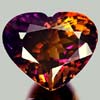 44.99 Ct. Clean Hydrothermal Bi Color Ametrine Heart Shape Unheated