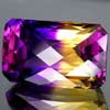 30.87 Ct Checkerboard Hydrothermal Bi Color Ametrine IF