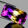 Octagon Checkerboard 23.78 Ct. Hydrothermal Bi Color Ametrine Unheated