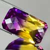 28.79 Ct. Octagon Checkerboard Bi Color Ametrine Brazil