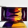 28.34 Ct. Clean Baguette Hydrothermal Bi Color Ametrine