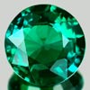 1.30 Ct. VVS Round Green Emerald Created Russia