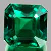 1.37 Ct. VVS Octagon Green Emerald Created Russia