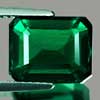 2.72 Ct. VVS Octagon Green Emerald Created Russia