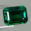 1.85 Ct. Vivid Octagon Cut Green Emerald Created Unheated