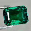 1.86 Ct. Vivid Octagon Cut Green Emerald Created Unheated