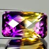 Unheated 31.55 Ct. Clean Hydrothermal Bi Color Ametrine Octagon Checkerboard
