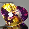 Unheated 43.50 Ct. Clean Hydrothermal Bi Color Ametrine Heart  Checkerboard