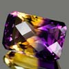 28.28 Ct. Clean Hydrothermal Bi Color Ametrine Octagon Checkerboard Bolivia