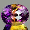 48.71 Ct. Clean Oval Checkerboard Hydrothermal Bi Color Ametrine Gem