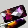 32.58 Ct. Clean Baguette Checkerboard Hydrothermal Bi Color Ametrine Gem