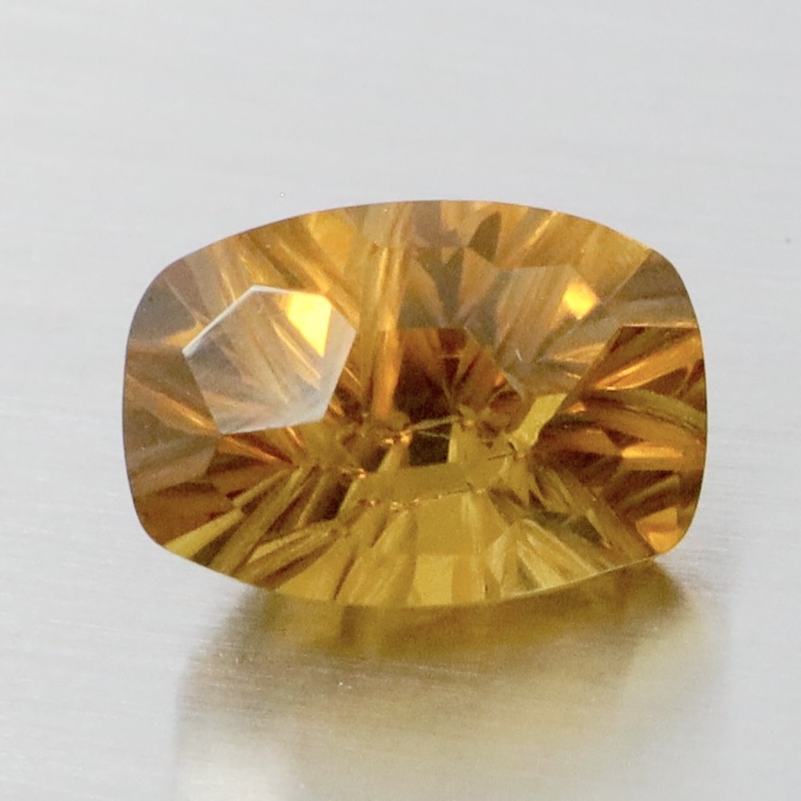 Natural Yellow Lemon Quartz 2.82 Ct. Oval Concave Cut 10.2 x 7.1 Mm Gemstone