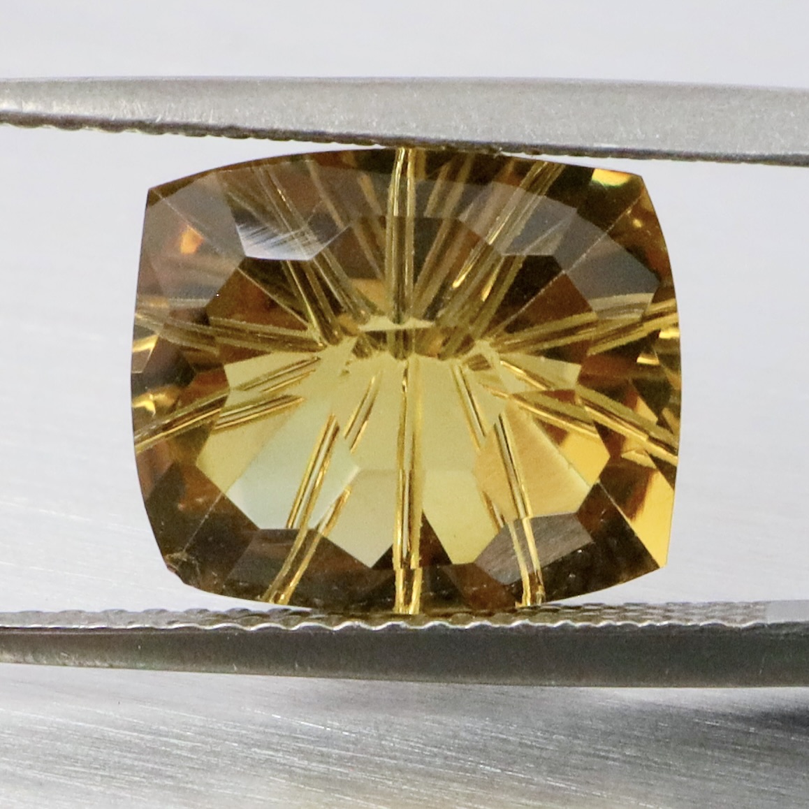 Natural Yellow Lemon Quartz 4.43 Ct. Oval Concave Cut 11.2 x 9.5 Mm Gemstone