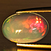 Natural Multi-Color Play Of Colour Opal Gemstone 2.99 Ct. Oval Cabochon Shape 13.5 x 9.2 Mm Natural Multi-Color Play Of Colour Opal Gemstone 2.99 Ct. Oval Cabochon Shape 13.5 x 9.2 Mm