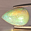 Natural Multi-Color Play Of Colour Opal Gemstone 1.81 Ct. Pear Cabochon Shape 12.8 x 8.5 Mm. Natural Multi-Color Play Of Colour Opal Gemstone 1.81 Ct. Pear Cabochon Shape 12.8 x 8.5 Mm.