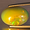 Natural Multi-Color Play Of Colour Opal Gemstone 2.46 Ct. Oval Cabochon Shape 14.1 x 10 Mm. Natural Multi-Color Play Of Colour Opal Gemstone 2.46 Ct. Oval Cabochon Shape 14.1 x 10 Mm.