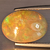 Natural Multi-Color Play Of Colour Opal Gemstone 3.40 Ct. Oval Cabochon Shape 14.8 x 8.3 Mm. Natural Multi-Color Play Of Colour Opal Gemstone 3.40 Ct. Oval Cabochon Shape 14.8 x 8.3 Mm.