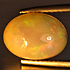 Natural Multi-Color Play Of Colour Opal Gemstone 2.89 Ct. Oval Cabochon Shape 12.3 x 9.3 Mm Natural Multi-Color Play Of Colour Opal Gemstone 2.89 Ct. Oval Cabochon Shape 12.3 x 9.3 Mm