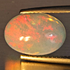Natural Multi-Color Play Of Colour Opal Gemstone 2.75 Ct. Oval Cabochon Shape 12.4 x 8.8 Mm Natural Multi-Color Play Of Colour Opal Gemstone 2.75 Ct. Oval Cabochon Shape 12.4 x 8.8 Mm